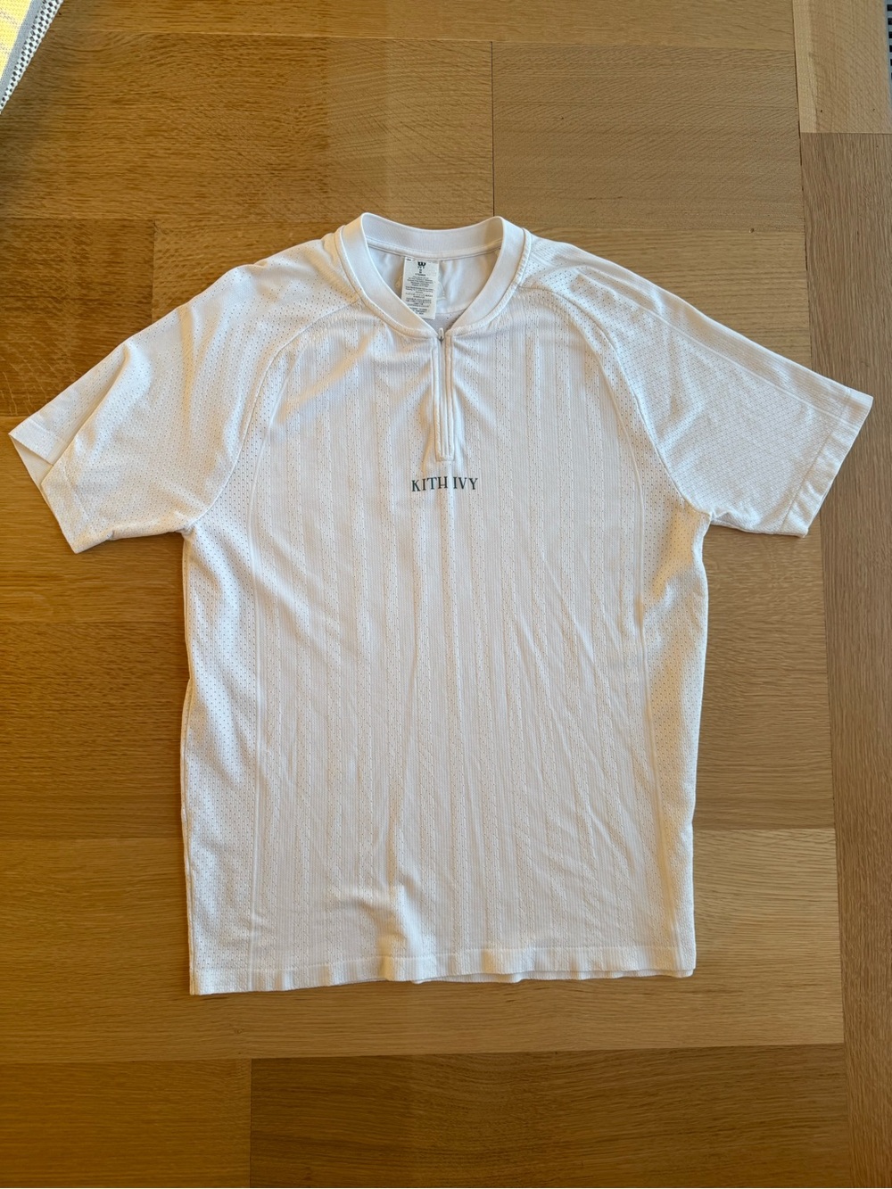 Kith White Short-Sleeve Quarter-Zip Performance Tee